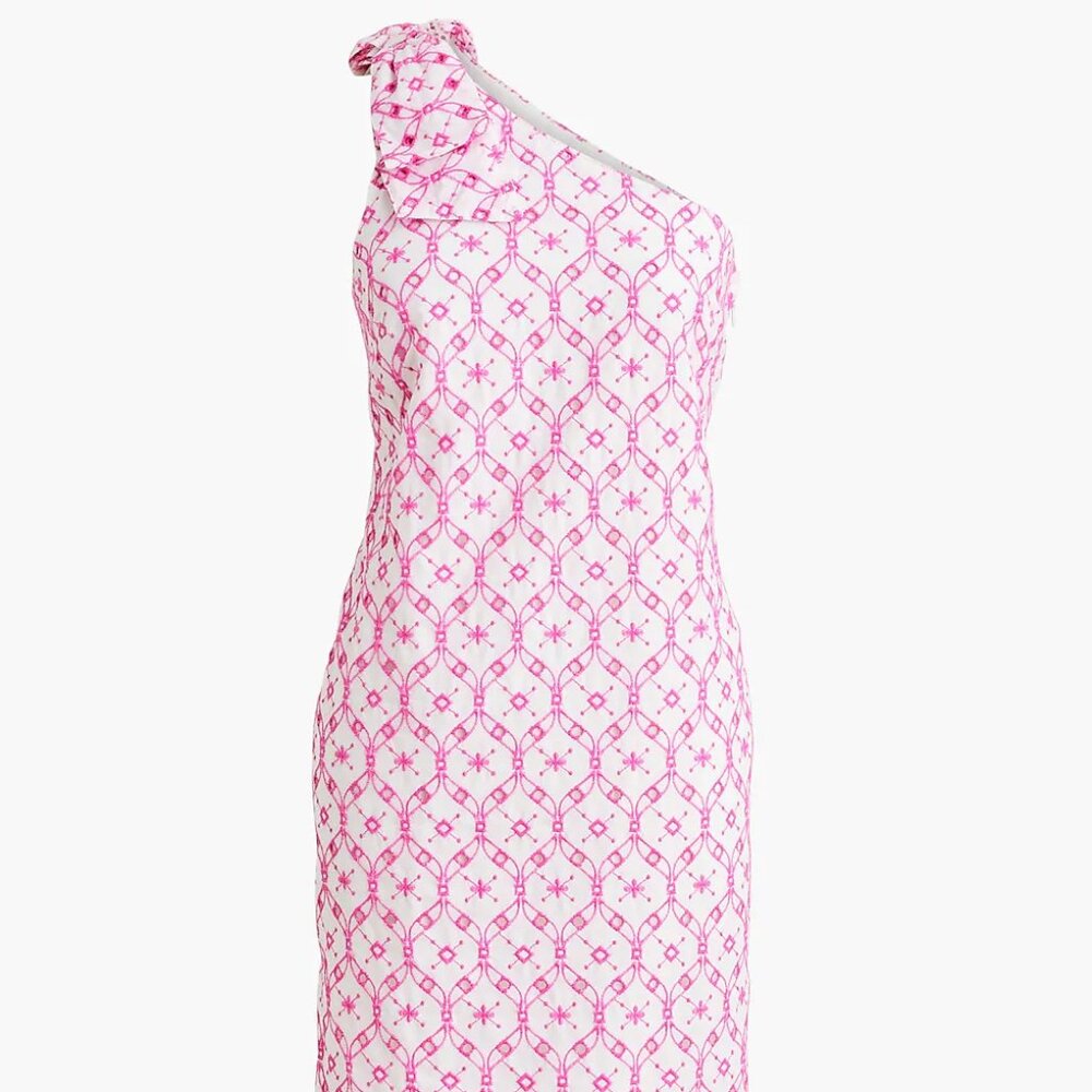 J. Crew Factory Eyelet One Shoulder Mini Dress (Size 14) BRAND NEW with tags